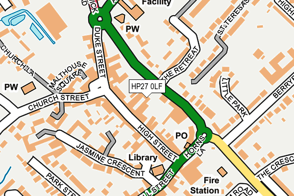 HP27 0LF map - OS OpenMap – Local (Ordnance Survey)