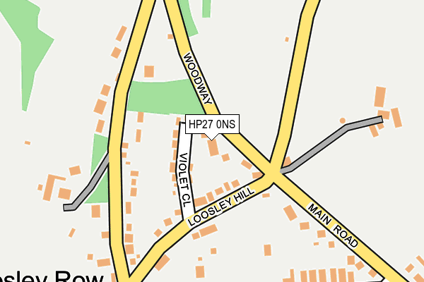 HP27 0NS map - OS OpenMap – Local (Ordnance Survey)
