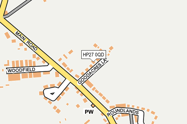 HP27 0QD map - OS OpenMap – Local (Ordnance Survey)