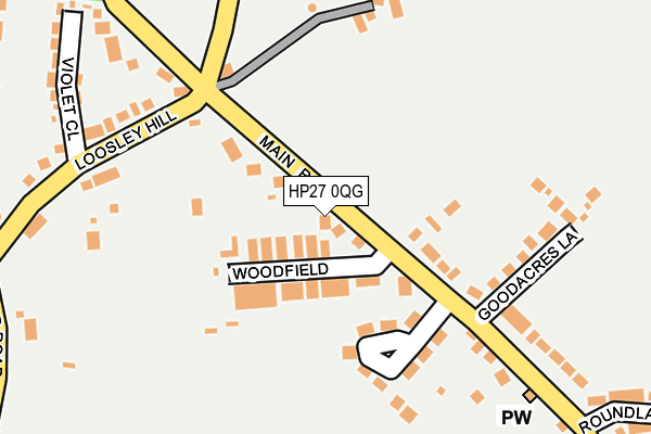 HP27 0QG map - OS OpenMap – Local (Ordnance Survey)