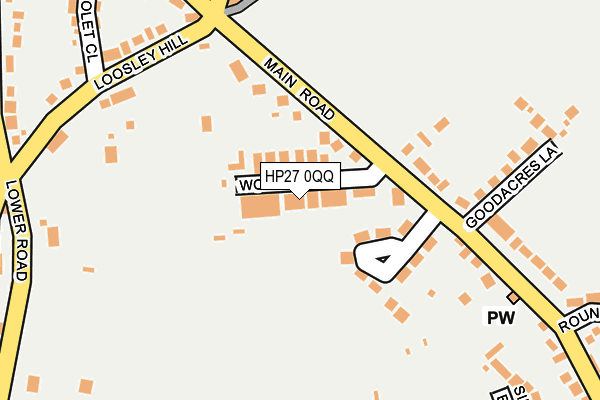 HP27 0QQ map - OS OpenMap – Local (Ordnance Survey)