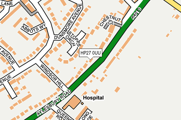 HP27 0UU map - OS OpenMap – Local (Ordnance Survey)