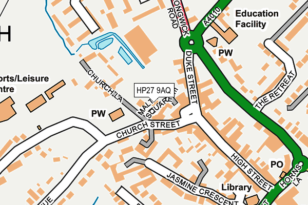 HP27 9AQ map - OS OpenMap – Local (Ordnance Survey)