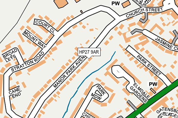 HP27 9AR map - OS OpenMap – Local (Ordnance Survey)