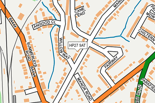 HP27 9AT map - OS OpenMap – Local (Ordnance Survey)
