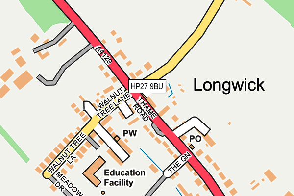 HP27 9BU map - OS OpenMap – Local (Ordnance Survey)