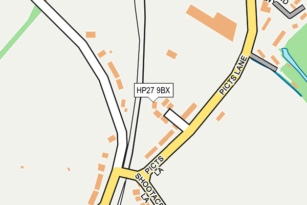 HP27 9BX map - OS OpenMap – Local (Ordnance Survey)