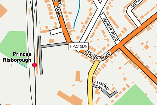 HP27 9DN map - OS OpenMap – Local (Ordnance Survey)