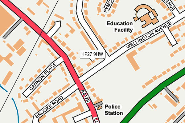 HP27 9HW map - OS OpenMap – Local (Ordnance Survey)