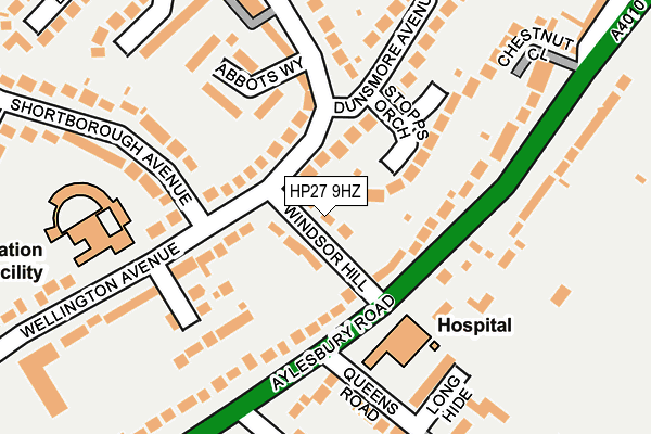HP27 9HZ map - OS OpenMap – Local (Ordnance Survey)