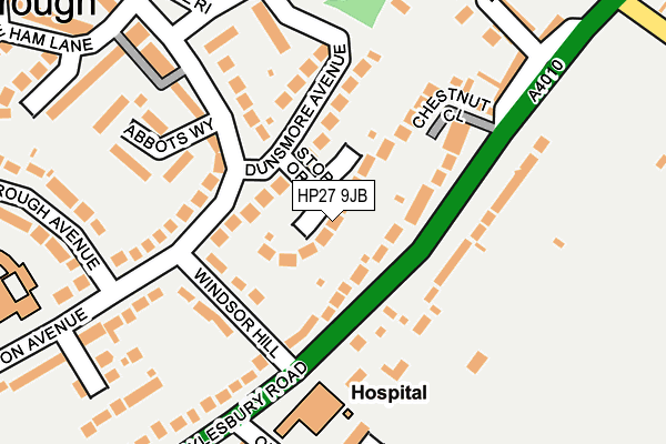 HP27 9JB map - OS OpenMap – Local (Ordnance Survey)