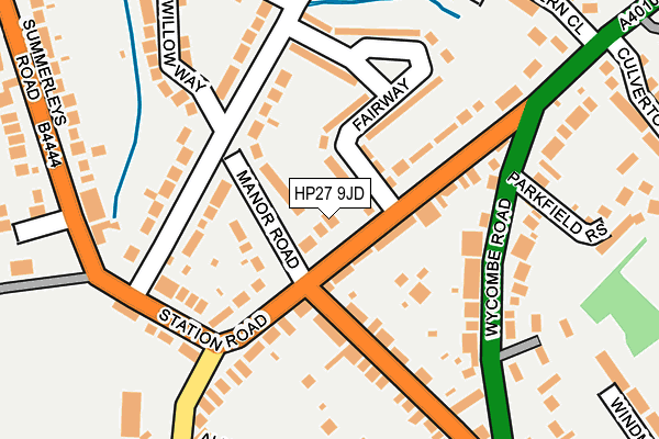 HP27 9JD map - OS OpenMap – Local (Ordnance Survey)