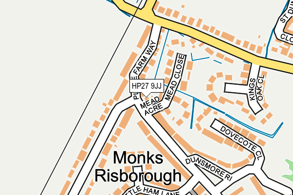 HP27 9JJ map - OS OpenMap – Local (Ordnance Survey)