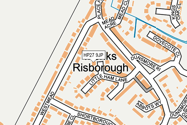 HP27 9JP map - OS OpenMap – Local (Ordnance Survey)