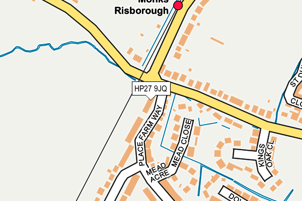 HP27 9JQ map - OS OpenMap – Local (Ordnance Survey)