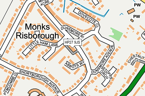 Map of PRK MONKS LTD at local scale