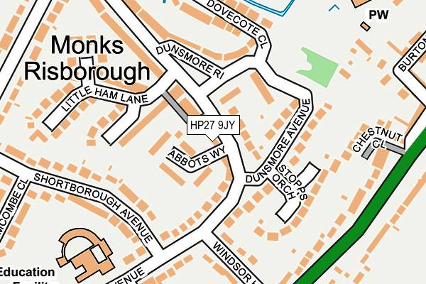 HP27 9JY map - OS OpenMap – Local (Ordnance Survey)