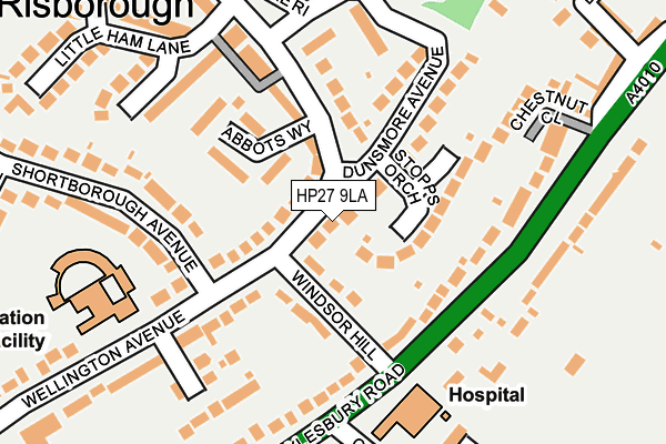 HP27 9LA map - OS OpenMap – Local (Ordnance Survey)