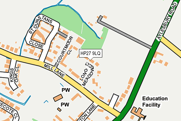 HP27 9LQ map - OS OpenMap – Local (Ordnance Survey)