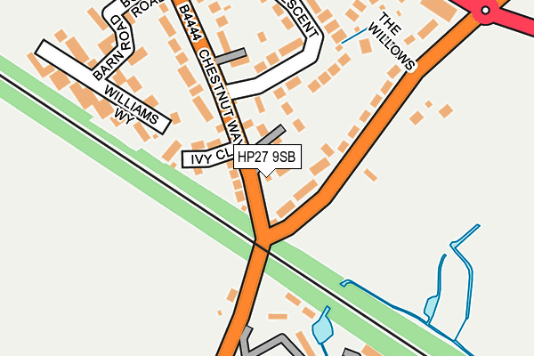 HP27 9SB map - OS OpenMap – Local (Ordnance Survey)