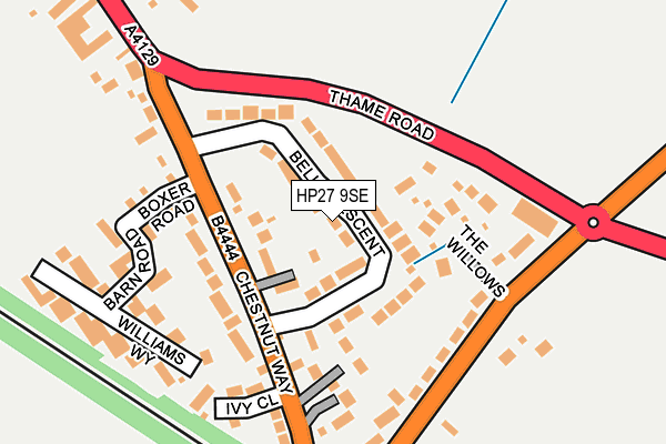 HP27 9SE map - OS OpenMap – Local (Ordnance Survey)