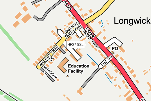 HP27 9SL map - OS OpenMap – Local (Ordnance Survey)