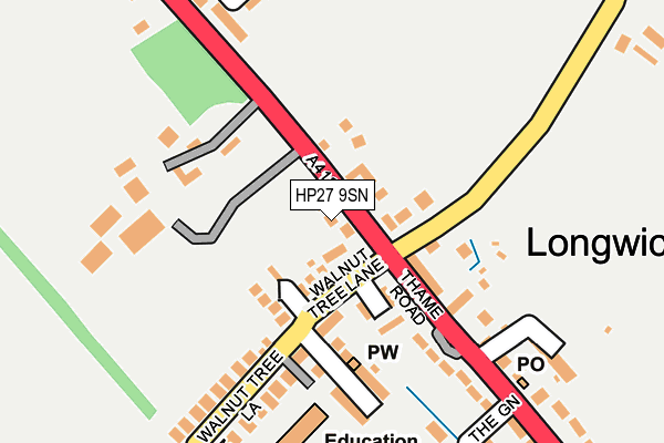 HP27 9SN map - OS OpenMap – Local (Ordnance Survey)