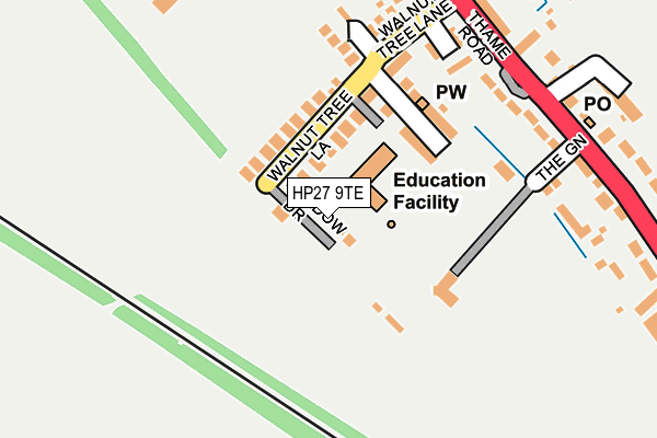 HP27 9TE map - OS OpenMap – Local (Ordnance Survey)