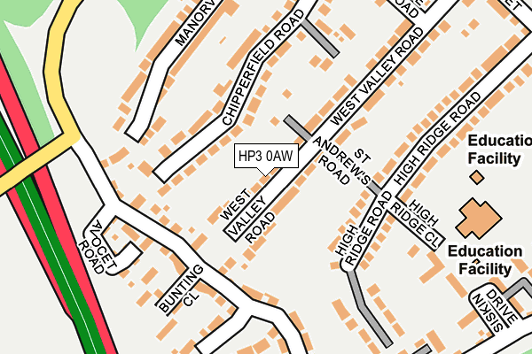 HP3 0AW map - OS OpenMap – Local (Ordnance Survey)