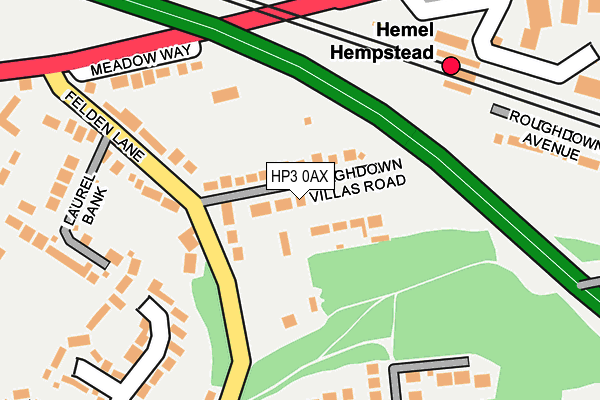 HP3 0AX map - OS OpenMap – Local (Ordnance Survey)