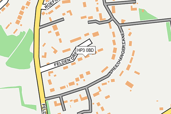 HP3 0BD map - OS OpenMap – Local (Ordnance Survey)