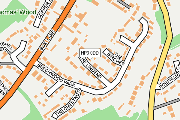 HP3 0DD map - OS OpenMap – Local (Ordnance Survey)