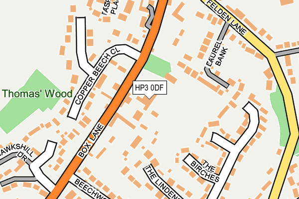 HP3 0DF map - OS OpenMap – Local (Ordnance Survey)