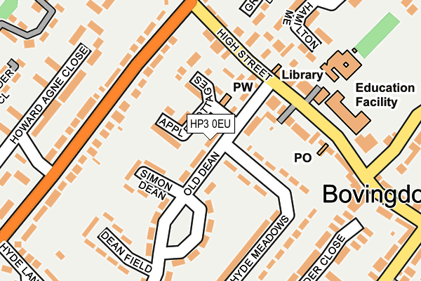 HP3 0EU map - OS OpenMap – Local (Ordnance Survey)
