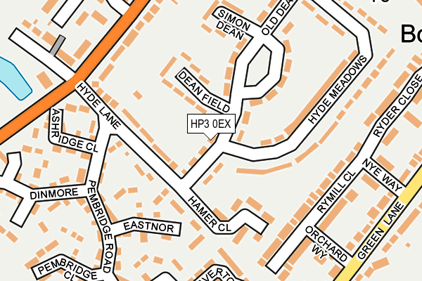 HP3 0EX map - OS OpenMap – Local (Ordnance Survey)