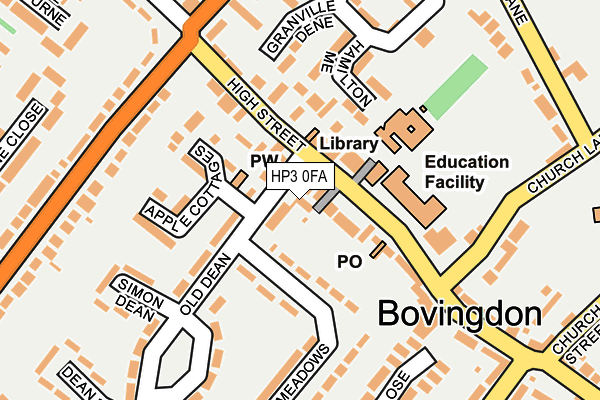 HP3 0FA map - OS OpenMap – Local (Ordnance Survey)