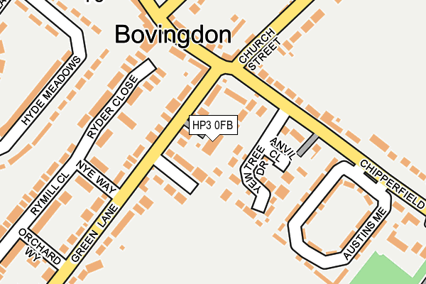 Map of GREEN LANE BOVINGDON MANAGEMENT LIMITED at local scale