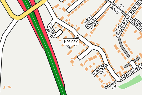 HP3 0FX map - OS OpenMap – Local (Ordnance Survey)