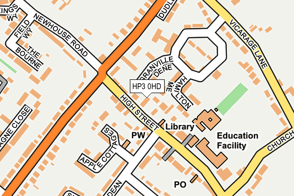 HP3 0HD map - OS OpenMap – Local (Ordnance Survey)