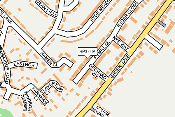 HP3 0JA map - OS OpenMap – Local (Ordnance Survey)