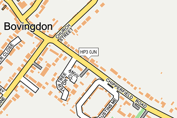 Map of BOVINGDON BEER COMPANY LTD at local scale