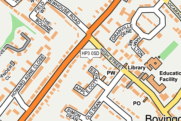 HP3 0SD map - OS OpenMap – Local (Ordnance Survey)