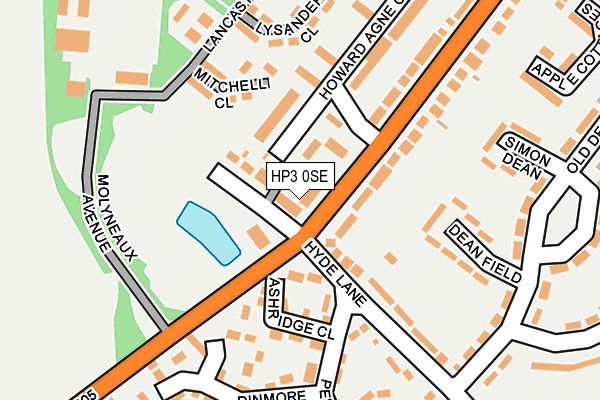 HP3 0SE map - OS OpenMap – Local (Ordnance Survey)
