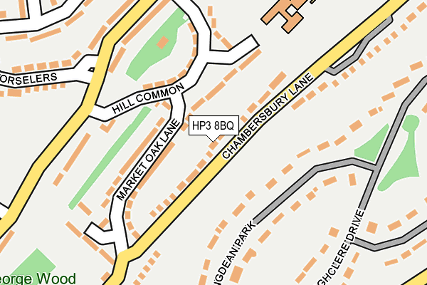 HP3 8BQ map - OS OpenMap – Local (Ordnance Survey)