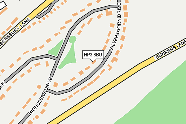 HP3 8BU map - OS OpenMap – Local (Ordnance Survey)