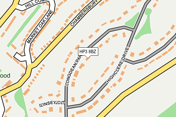 HP3 8BZ map - OS OpenMap – Local (Ordnance Survey)