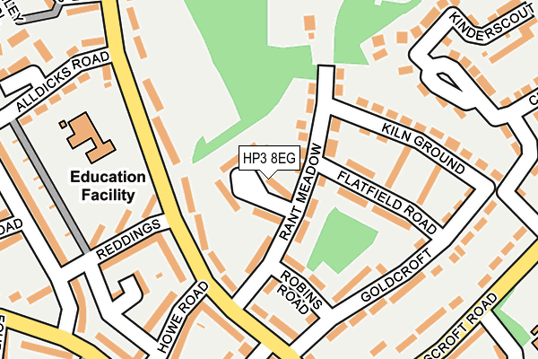 HP3 8EG map - OS OpenMap – Local (Ordnance Survey)