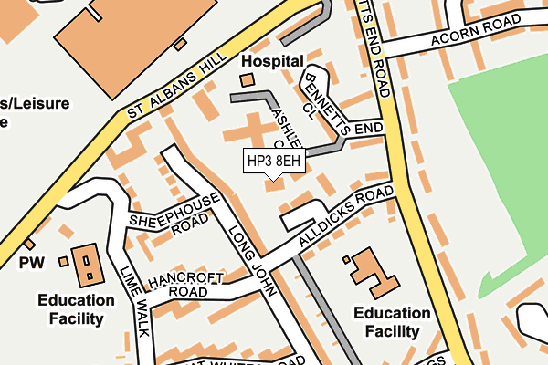 HP3 8EH map - OS OpenMap – Local (Ordnance Survey)