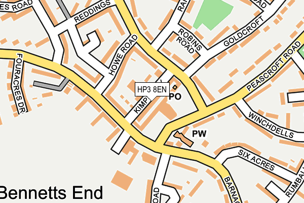 HP3 8EN map - OS OpenMap – Local (Ordnance Survey)