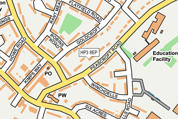 HP3 8EP map - OS OpenMap – Local (Ordnance Survey)